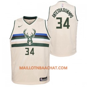 Maillot NBA Milwaukee Bucks Giannis Antetokounmpo 34 Nike City Edition Swingman - Homme